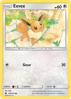 Eevee card from SM - Lost Thunder