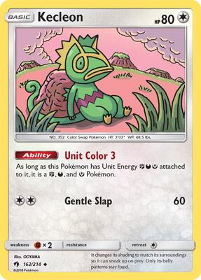 Kecleon (162) card from SM - Lost Thunder
