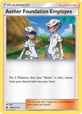 Aether Foundation Employee card from SM - Lost Thunder