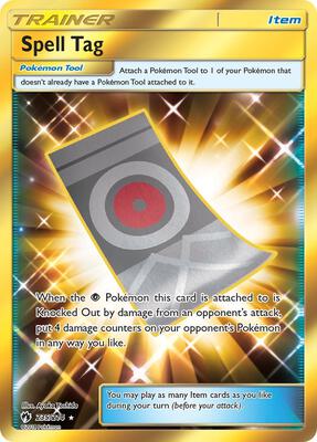 Spell Tag (Secret) card from SM - Lost Thunder