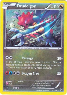 Druddigon - 70/106(Cosmos Holo) card from Blister Exclusives