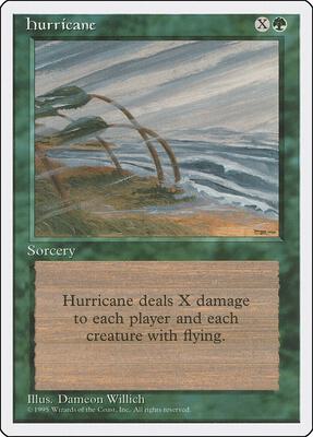 Hurricane card from Fourth Edition