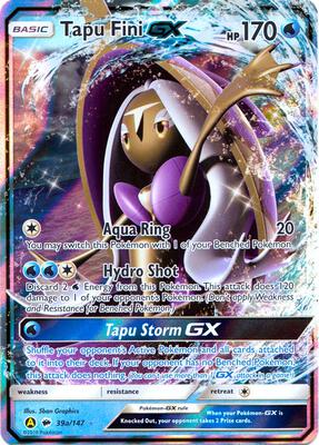 Tapu Fini GX - 39a/147 card from Alternate Art Promos