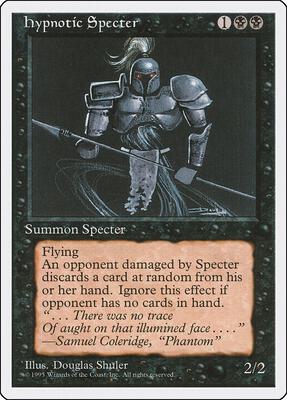 Hypnotic Specter card from Fourth Edition
