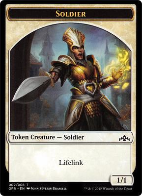 Soldier (002) // Goblin Token card from Guilds of Ravnica: Guild Kits