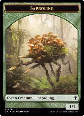 Saproling // Voja Double-Sided Token card from Guilds of Ravnica: Guild Kits