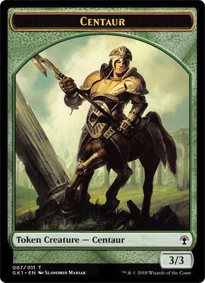Centaur (007) // Elemental (010) Double-Sided Token card from Guilds of Ravnica: Guild Kits