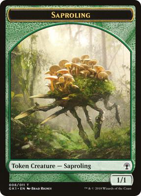 Saproling // Wurm Double-Sided Token card from Guilds of Ravnica: Guild Kits