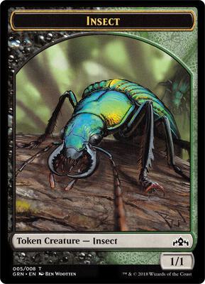 Insect // Saproling Double-Sided Token card from Guilds of Ravnica: Guild Kits