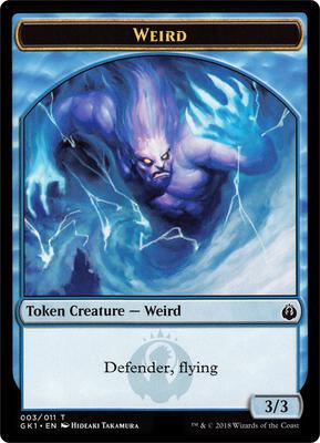 Weird // Goblin Double-Sided Token card from Guilds of Ravnica: Guild Kits