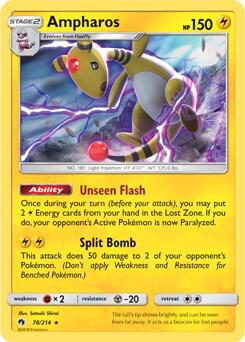 Ampharos - 78/214 (SM Lost Thunder) card from Deck Exclusives