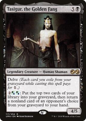 Tasigur, the Golden Fang card from Ultimate Masters