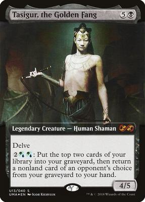 Tasigur, the Golden Fang card from Ultimate Masters: Box Toppers