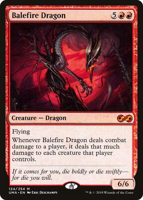 Balefire Dragon card from Ultimate Masters