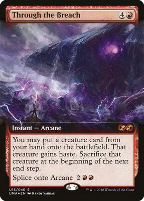 Through the Breach card from Ultimate Masters: Box Toppers