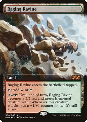 Raging Ravine card from Ultimate Masters: Box Toppers