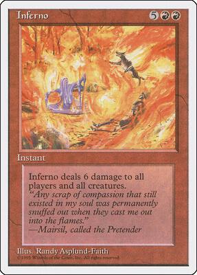 Inferno card from Fourth Edition