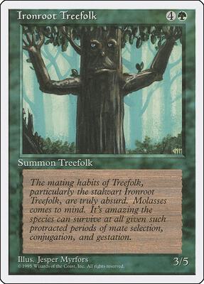 Ironroot Treefolk card from Fourth Edition