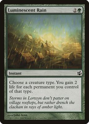 Luminescent Rain card from Morningtide