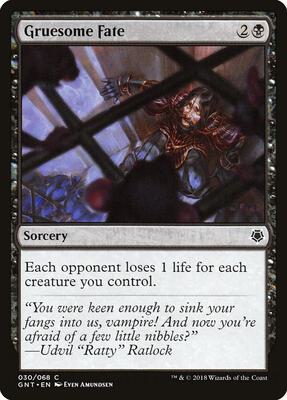 Gruesome Fate card from Magic Game Night