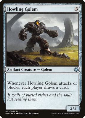 Howling Golem card from Magic Game Night