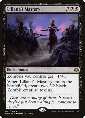 Liliana's Mastery card from Magic Game Night