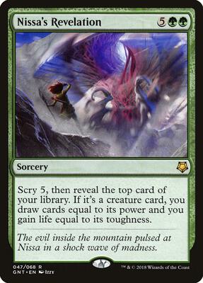 Nissa's Revelation card from Magic Game Night