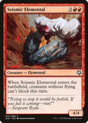 Seismic Elemental card from Magic Game Night