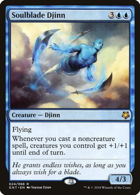 Soulblade Djinn card from Magic Game Night