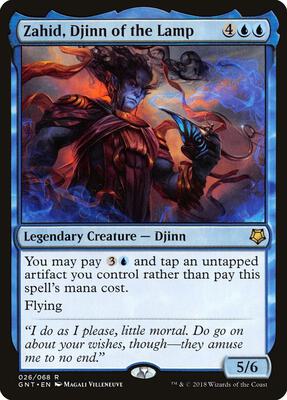 Zahid, Djinn of the Lamp card from Magic Game Night
