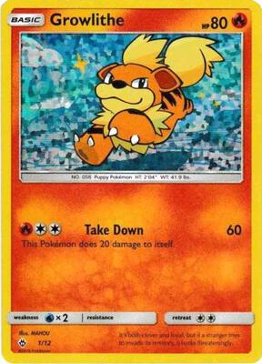 Growlithe - 1/12 card from McDonald's Promos 2018
