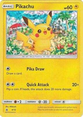 Pikachu - 4/12 card from McDonald's Promos 2018