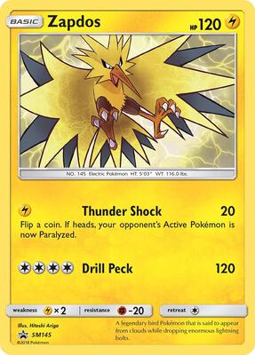Zapdos - SM145 card from SM Promos