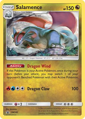 Salamence - SM140 card from SM Promos