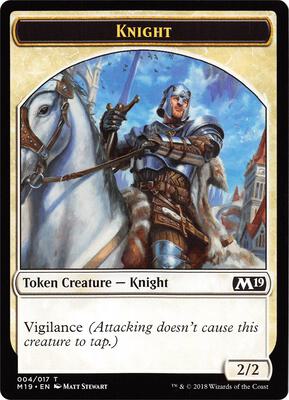 Knight // Goblin Double-Sided Token (Game Night) card from Core Set 2019