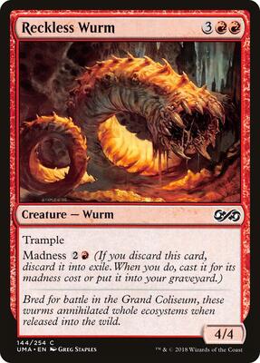 Reckless Wurm card from Ultimate Masters