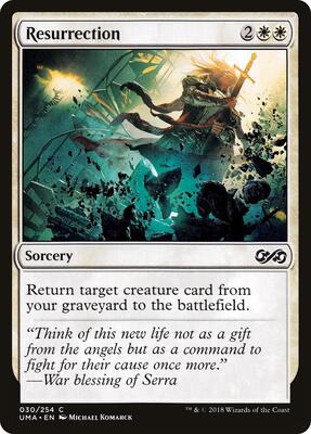 Resurrection card from Ultimate Masters