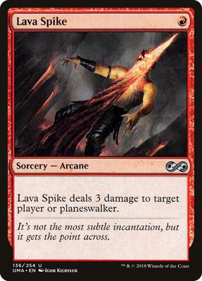 Lava Spike card from Ultimate Masters