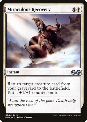 Miraculous Recovery card from Ultimate Masters