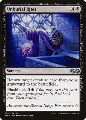 Unburial Rites card from Ultimate Masters