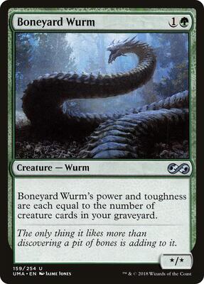 Boneyard Wurm card from Ultimate Masters