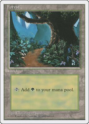 Forest (B) card from Fourth Edition