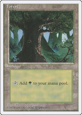 Forest (C) card from Fourth Edition