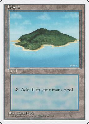 Island (B) card from Fourth Edition