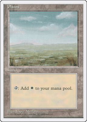Plains (C) card from Fourth Edition