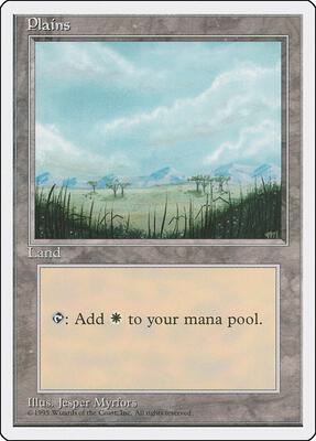 Plains (B) card from Fourth Edition