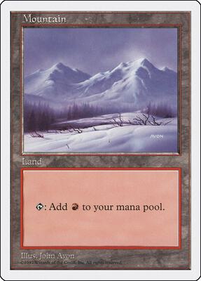 Mountain (442) card from Fifth Edition