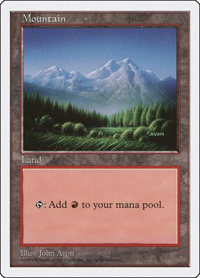 Mountain (443) card from Fifth Edition