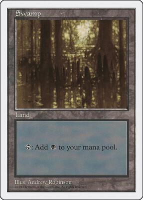 Swamp (438) card from Fifth Edition