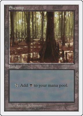 Swamp (439) card from Fifth Edition